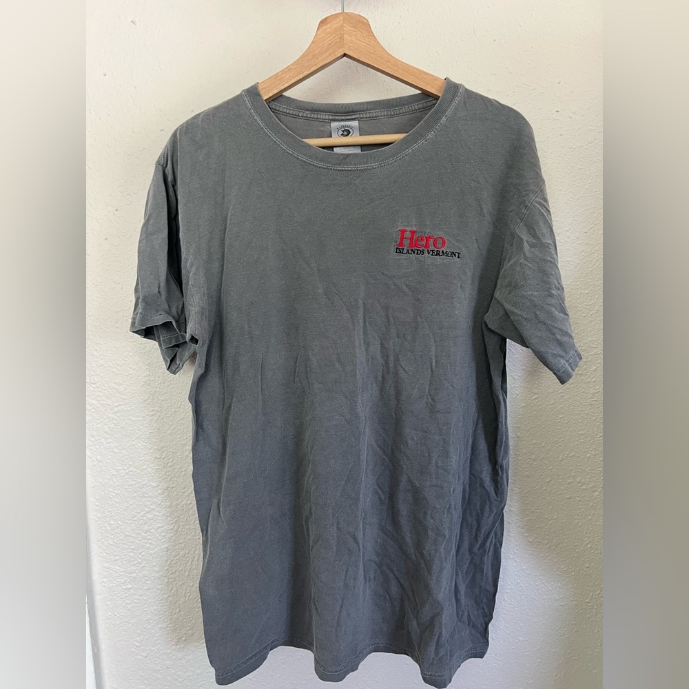Vintage Gray Tee with Embroidery